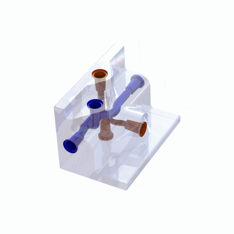 Cost saving due to pneumatics channel imtegration into the body of a part Cost saving due to pneumatics channel imtegration into the body of a part