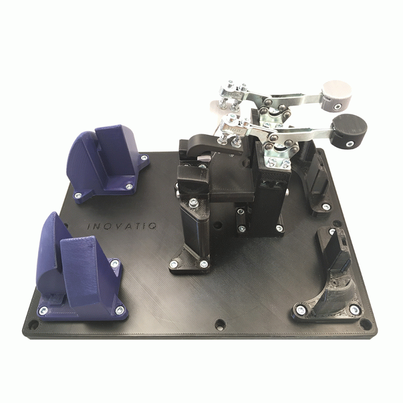 Jig for placing the sticker onto the right place by exact force Jig for placing the sticker onto the right place by exact force