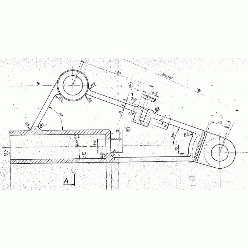 Old drawing of machined casting Old drawing of machined casting