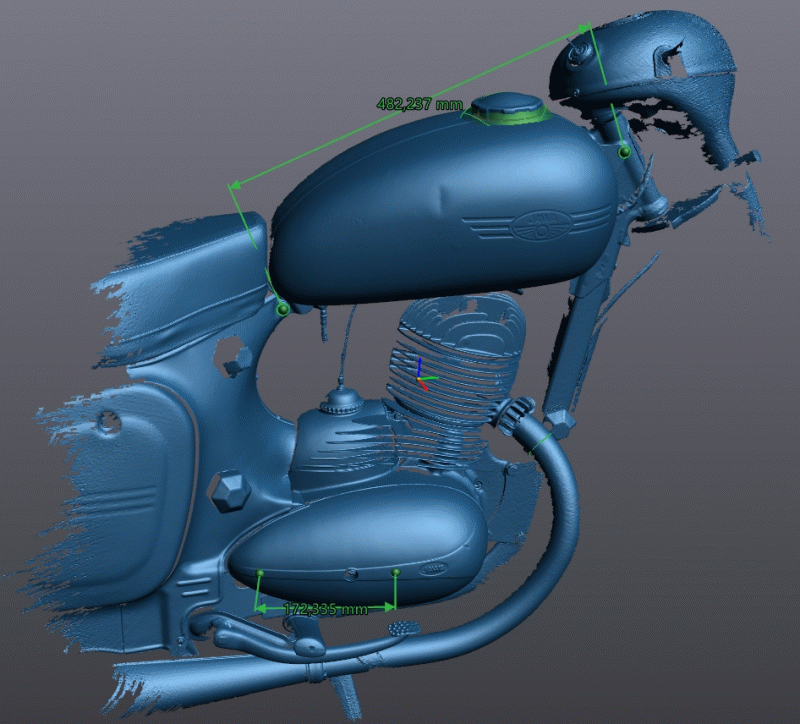 3D scanning of vintage motorcycle JAWA 250 3D scanning of vintage motorcycle JAWA 250